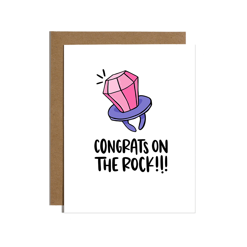 Candy Ring Lollipop Engagement Card