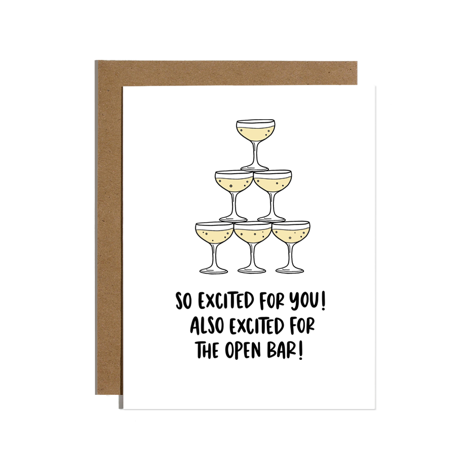 Open Bar Wedding Card