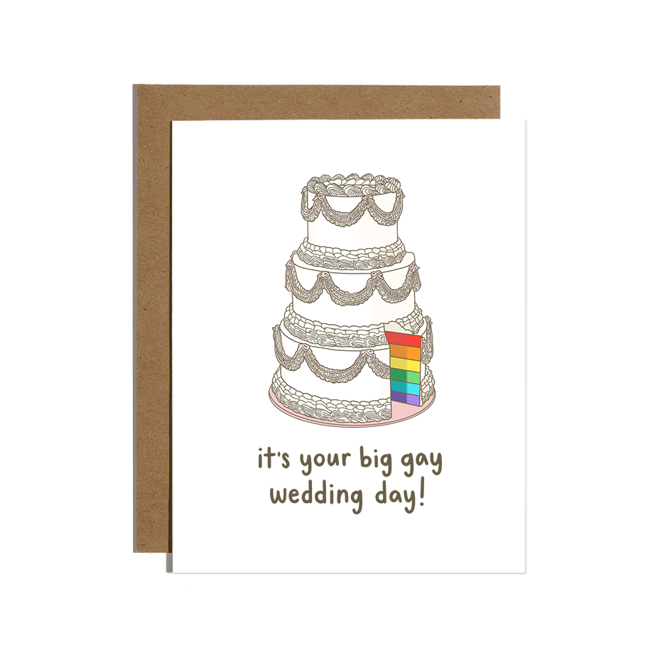 Big Gay Wedding Day Card