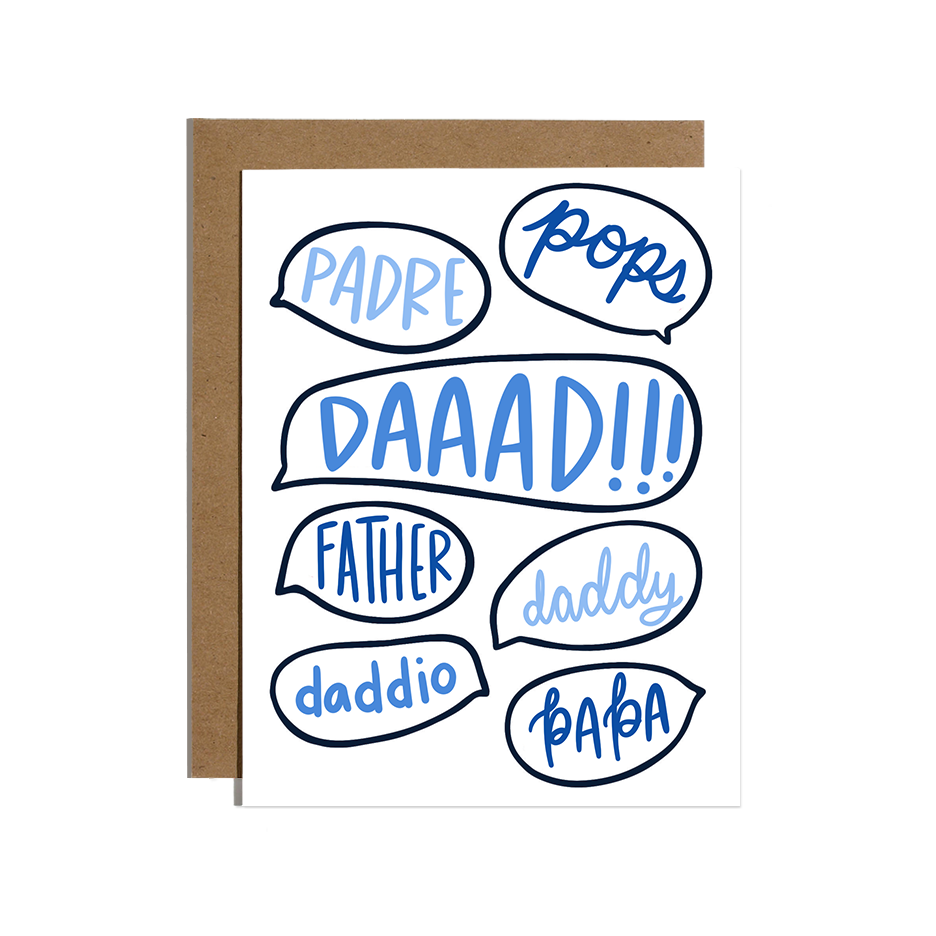 Dad Word Bubbles Card