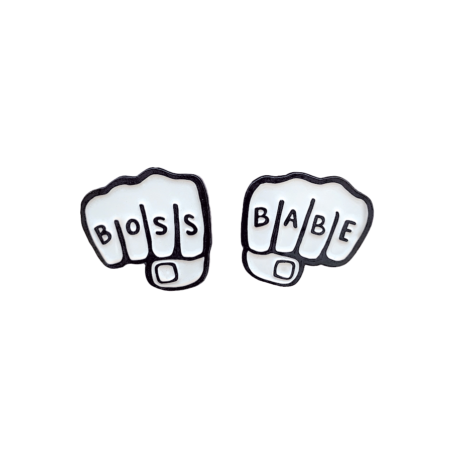 Split Girl Enamel Pin Set