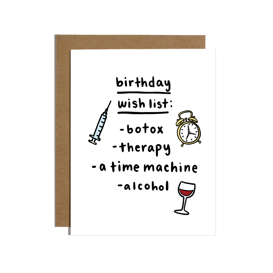 Birthday Wish List Card