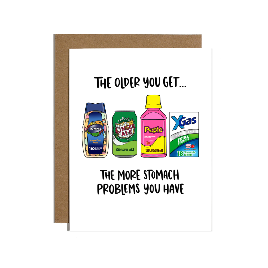 Stomach Problems Birthday Card
