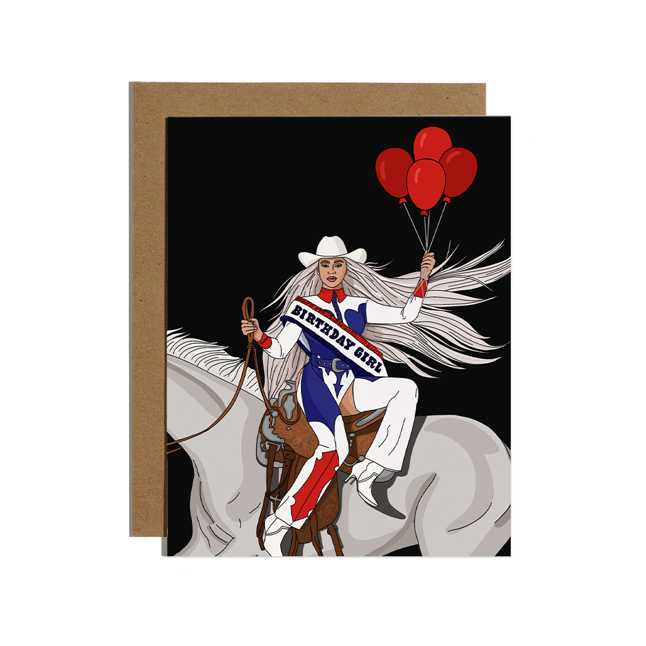 Cowboy Birthday Girl Card