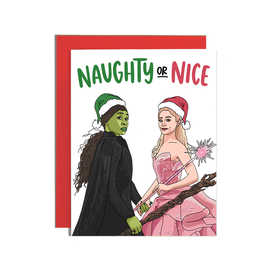 Naughty of Nice Witch Holiday Card