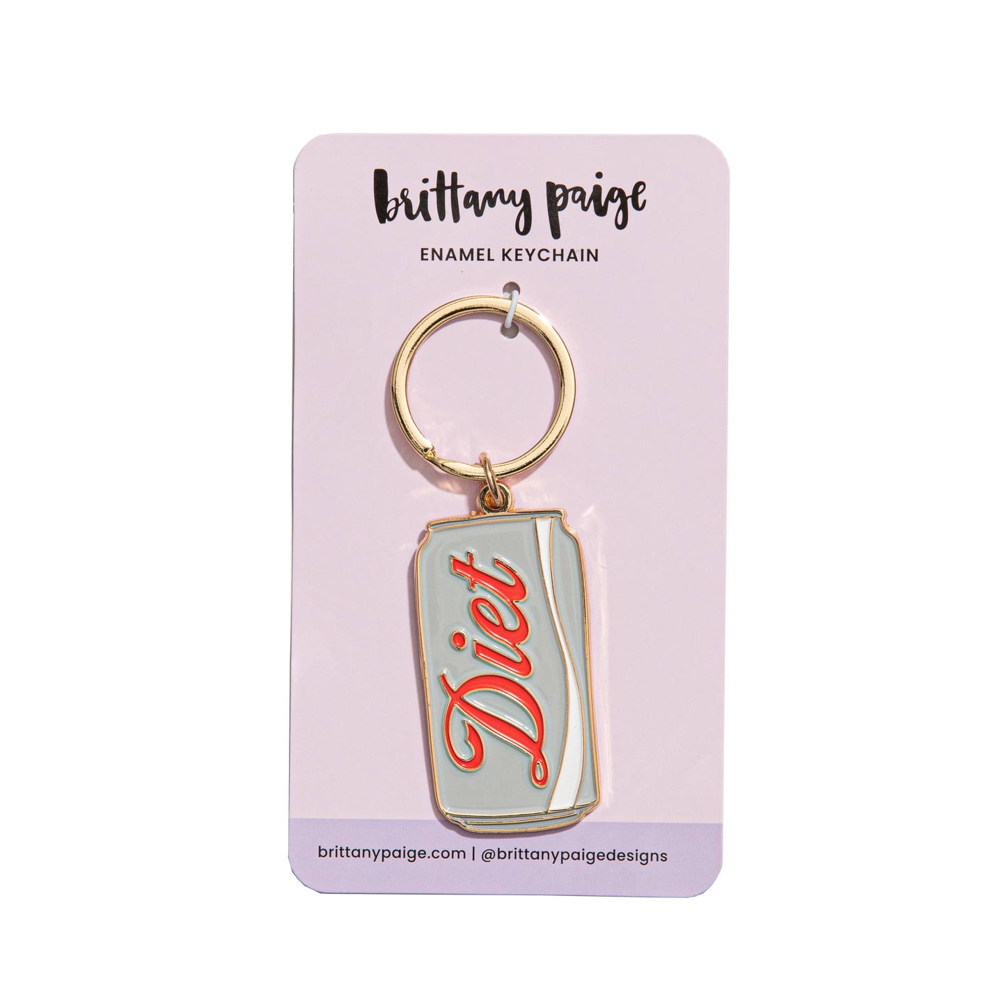 Diet Soda Can Enamel Keychain