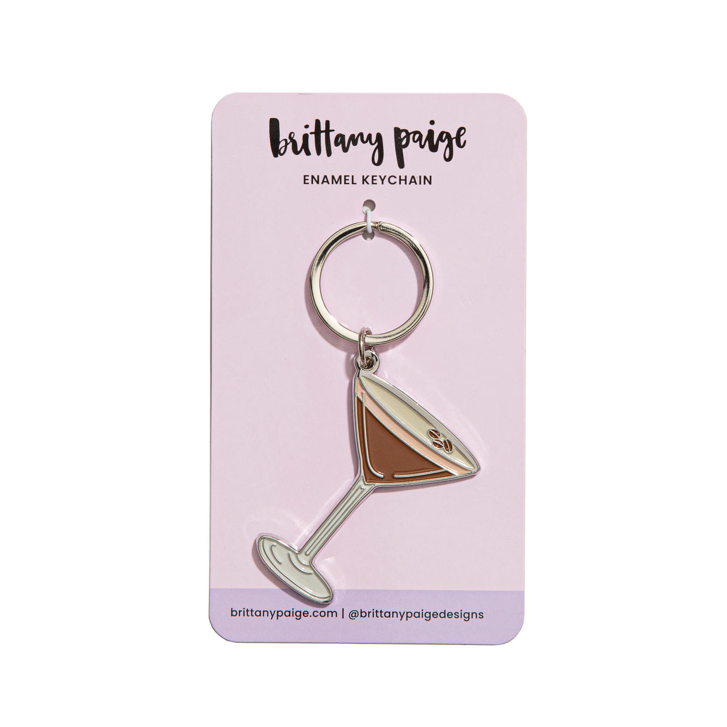 Espresso Martini Enamel Keychain