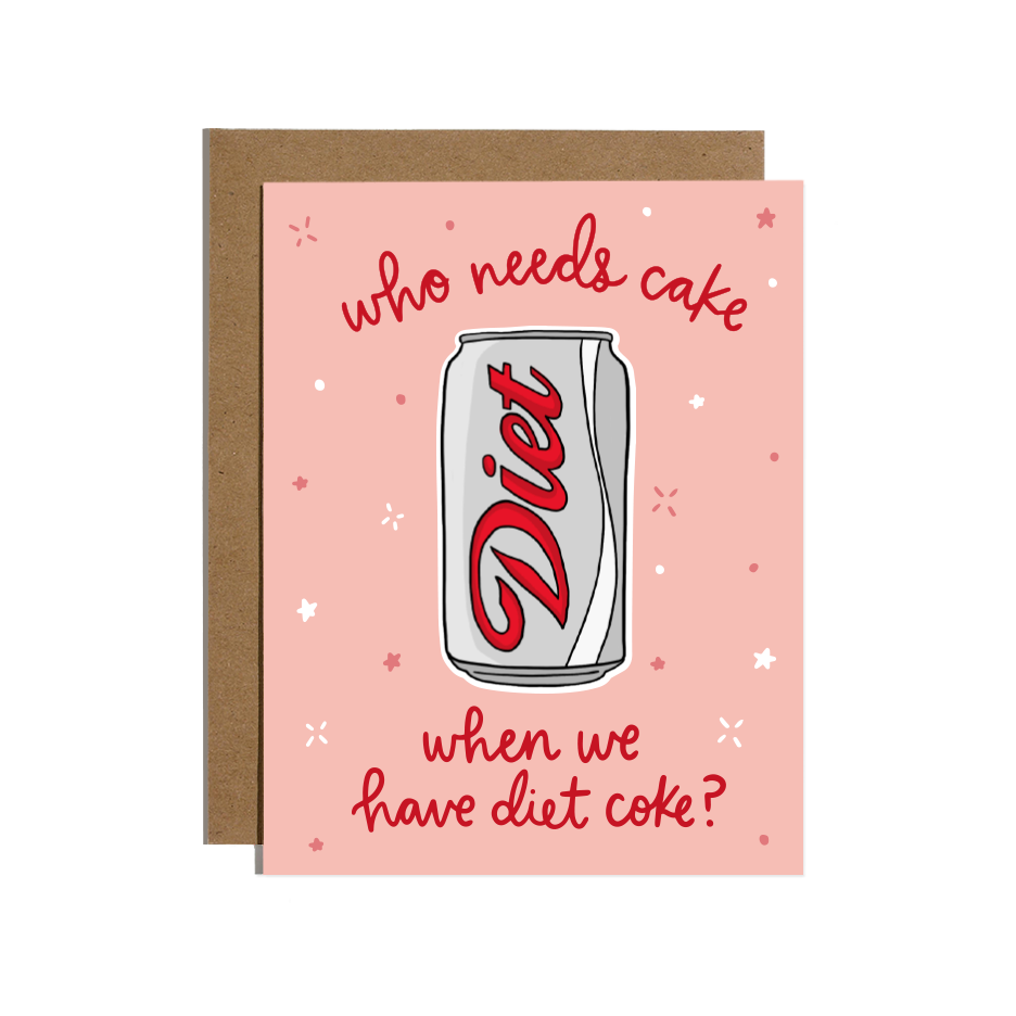 Diet Soda Sticker Card