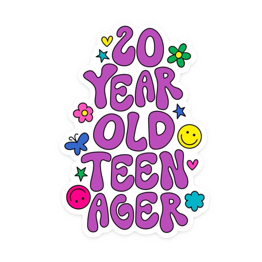 20 Year Old Teenager Sticker