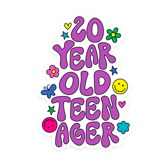20 Year Old Teenager Sticker