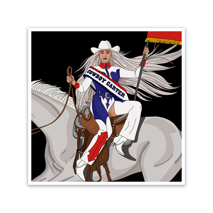 Cowboy Girl Sticker
