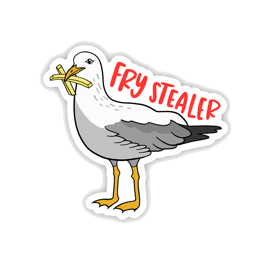 Seagull Fry Stealer Sticker
