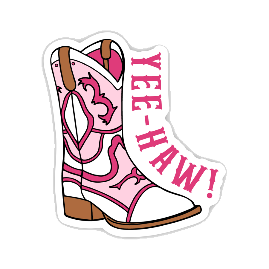 Cowboy Boot Yee-haw Sticker
