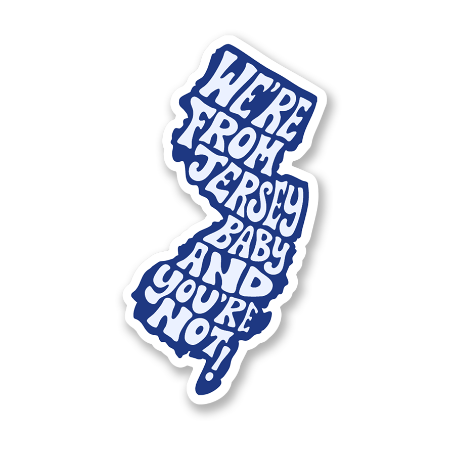 We're From New Jersey Baby Sticker