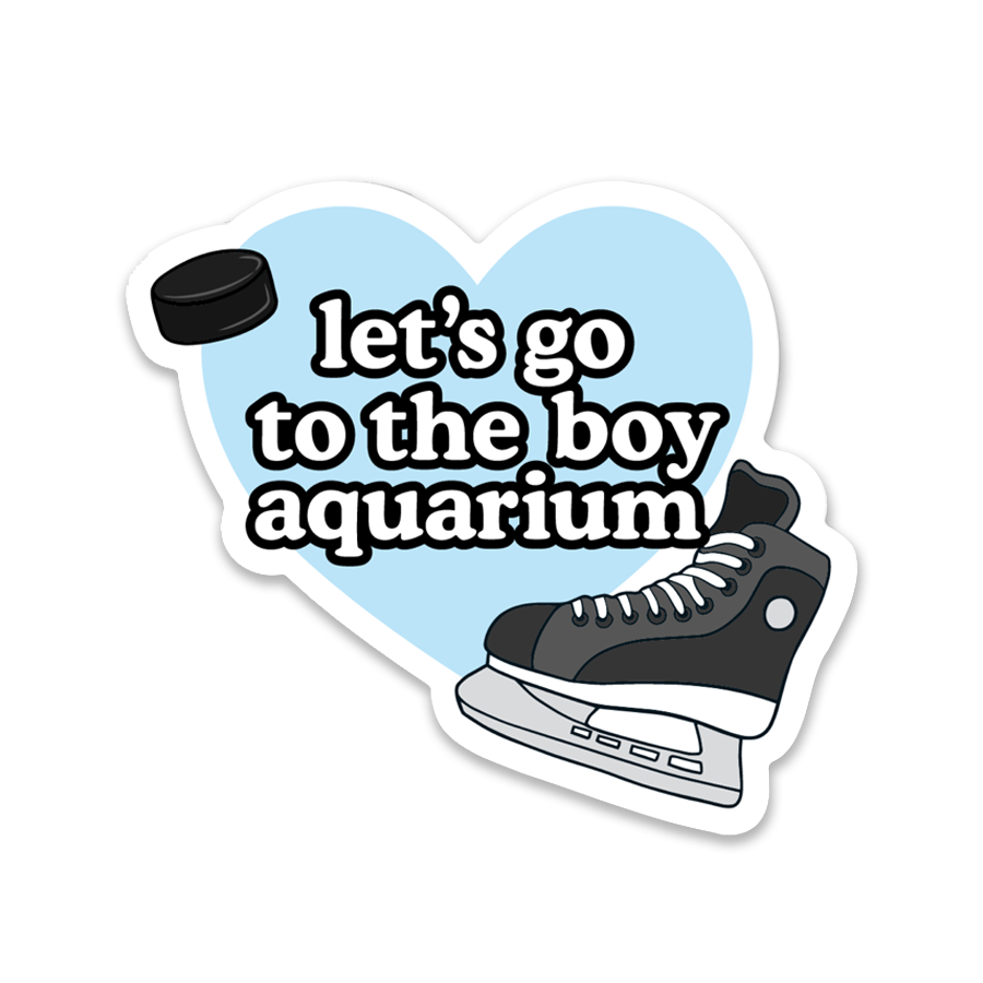 Hockey Boy Aquarium Sticker