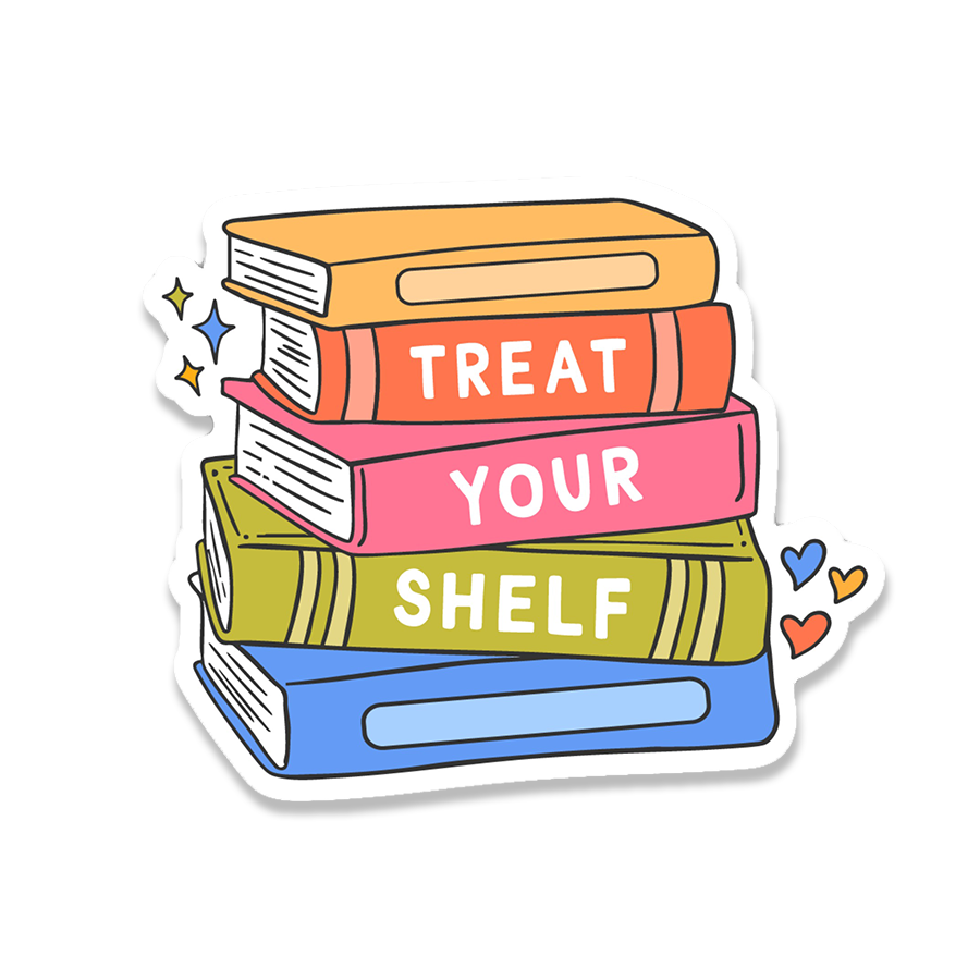 Treat Your Shelf Books Sticker