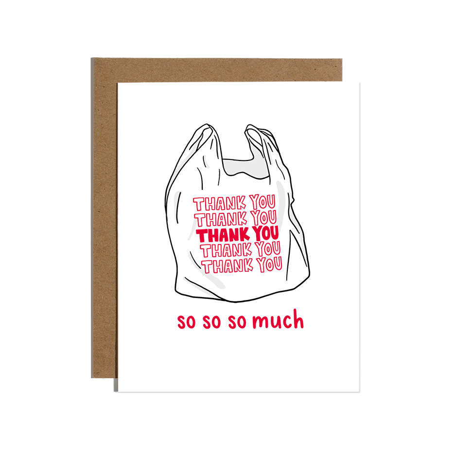 Thank You Plastic Bag Card