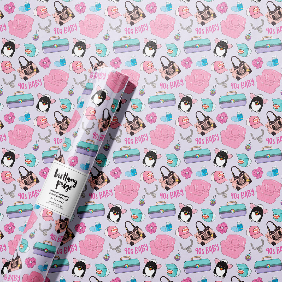 90s Birthday Wrapping Paper