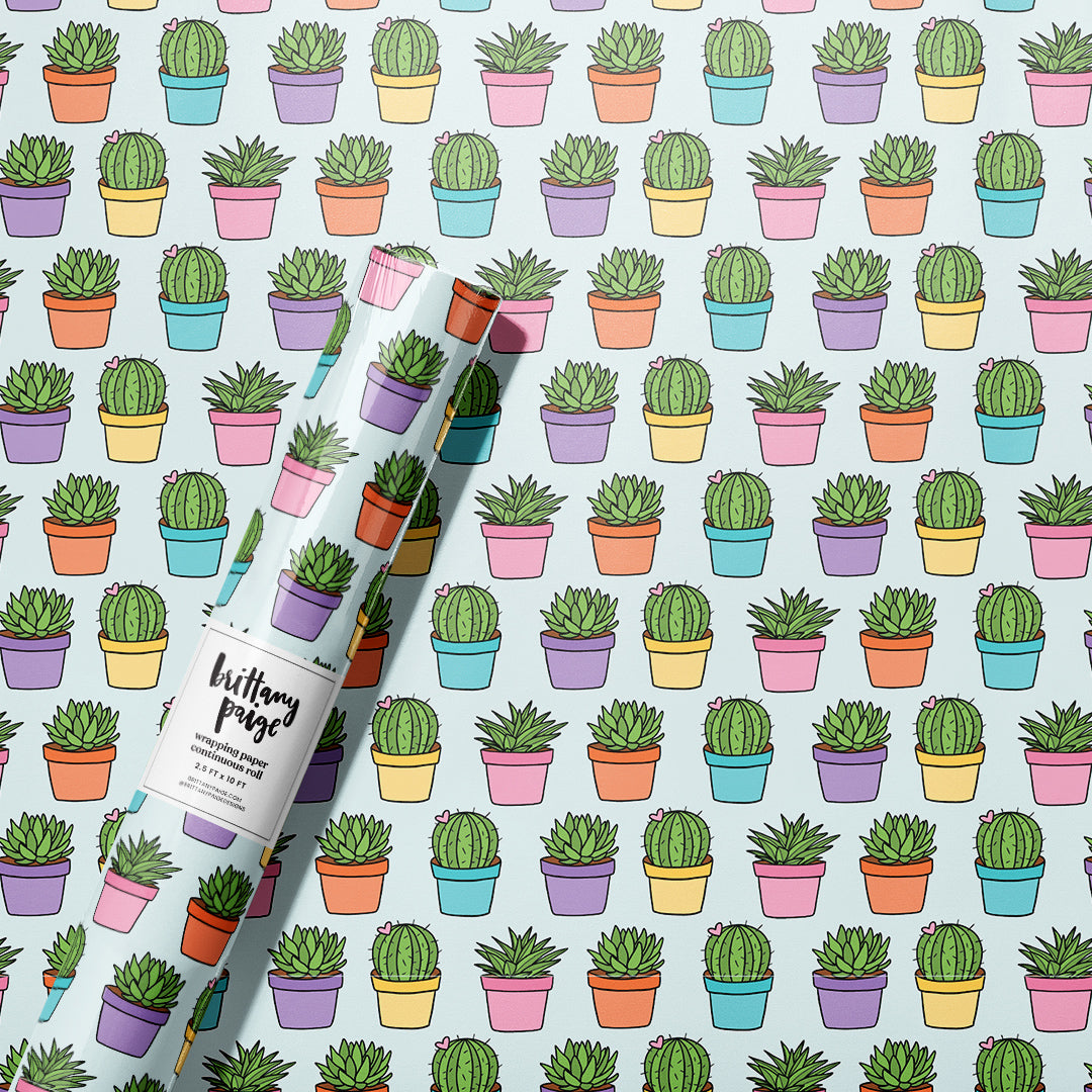 Succulent Plants Wrapping Paper