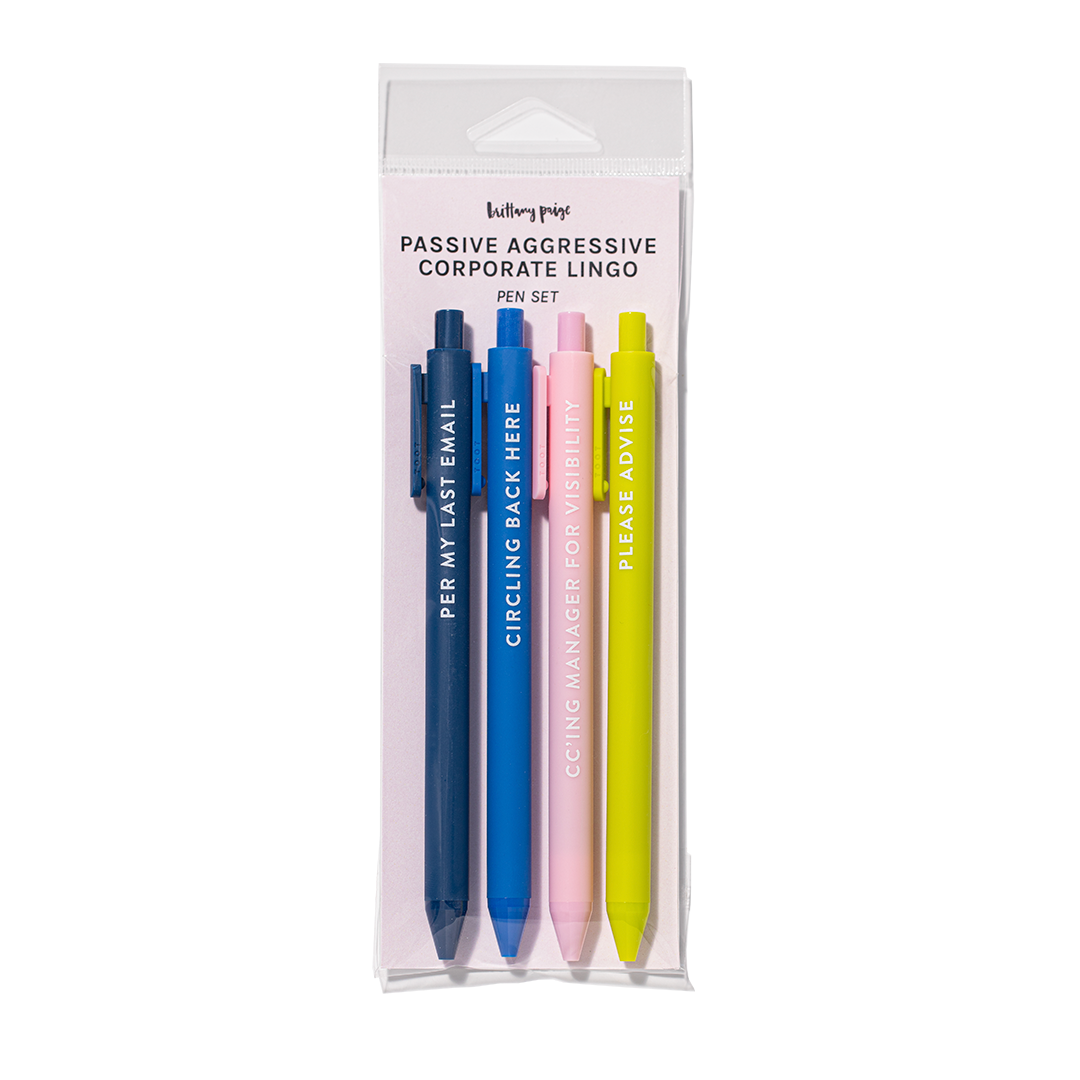 Passive Aggressive Corporate Lingo Jotter Pen Set