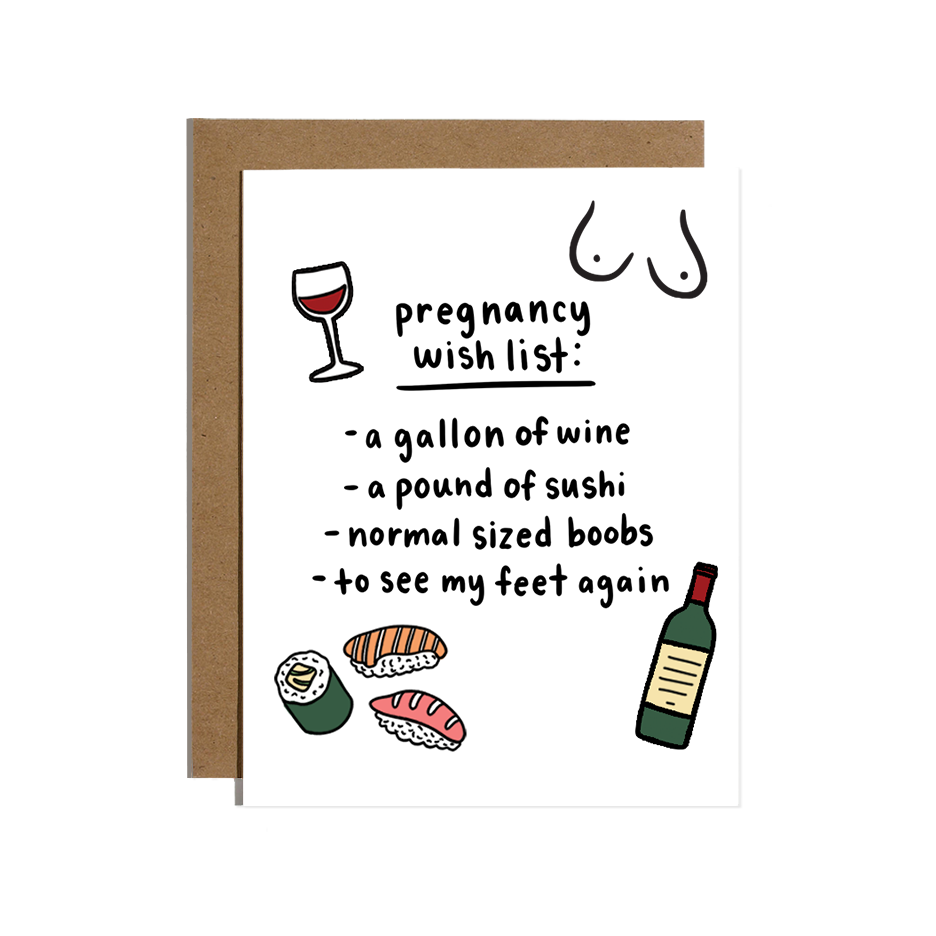 Pregnancy Wishlist Baby Card