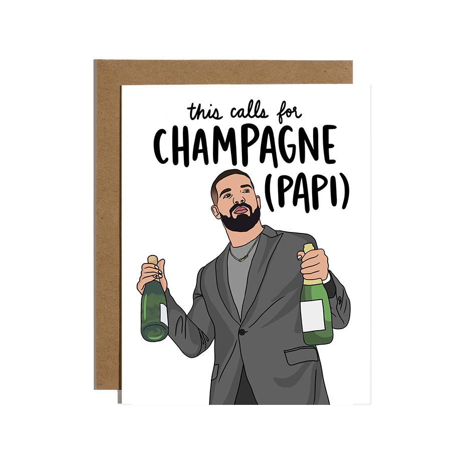 Champagne Papi Congrats Card
