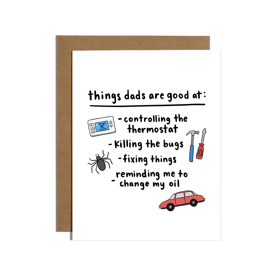 Things Dads Are Good At Card