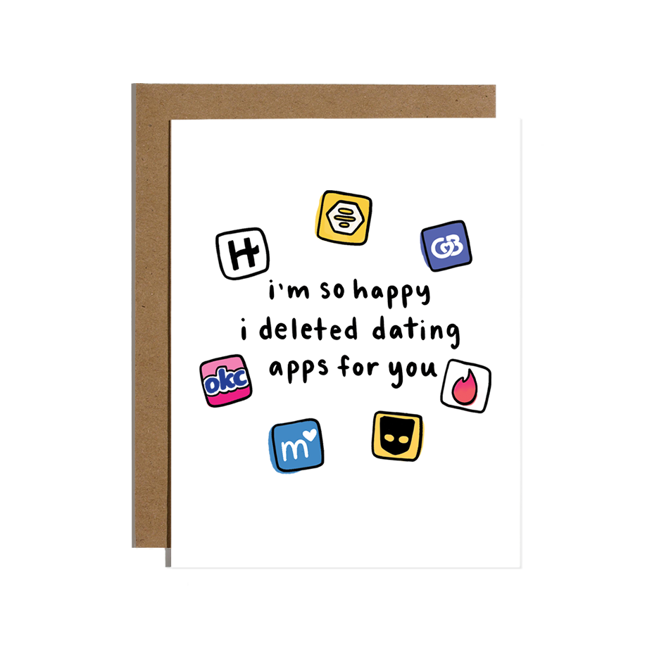 Deleted Dating Apps Love Card