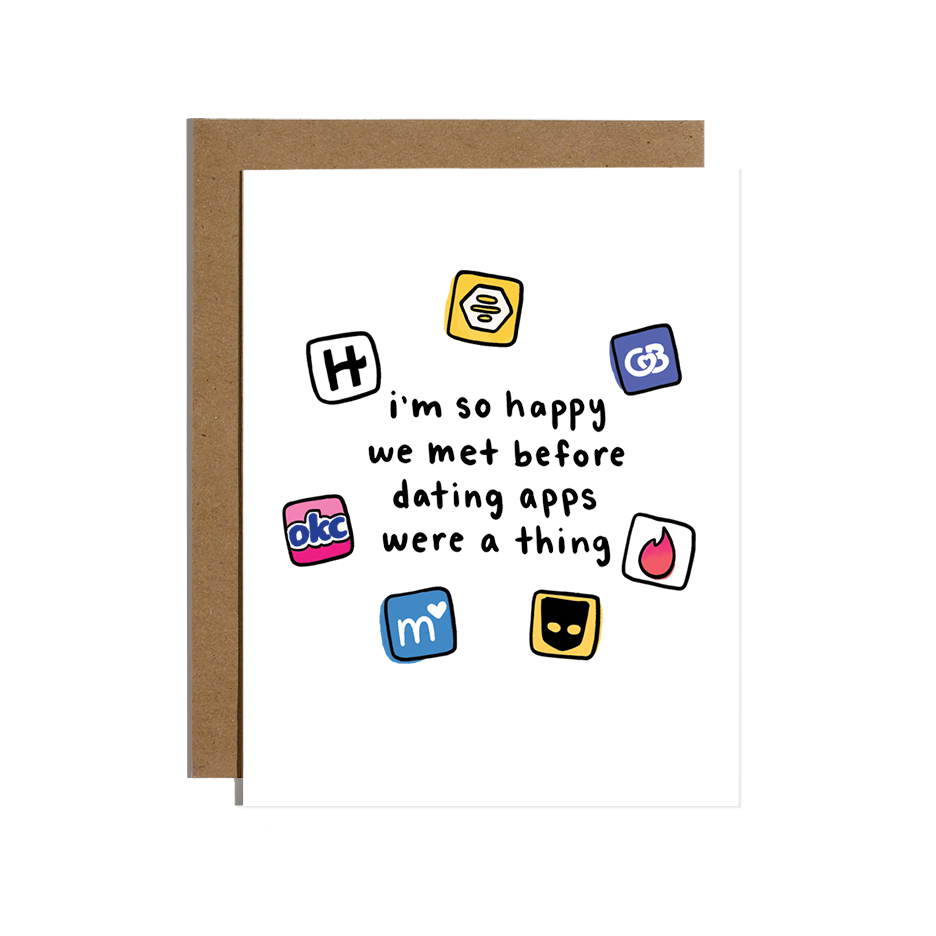 Met Before Dating Apps Love Card