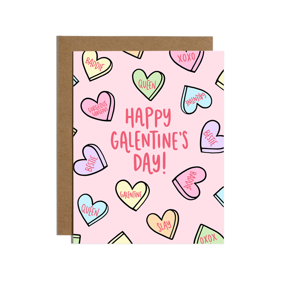 Galentine's Day Hearts Card