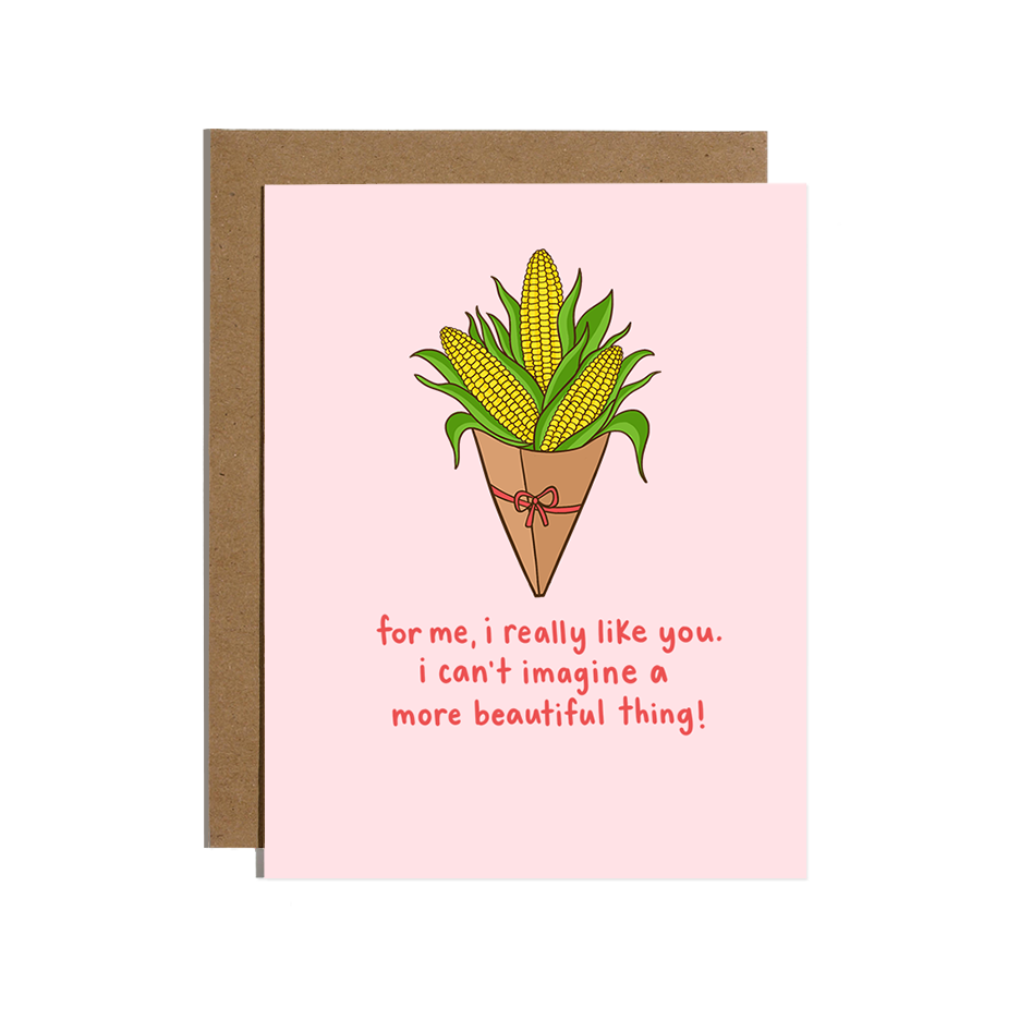 I Really Like Corn Love Card