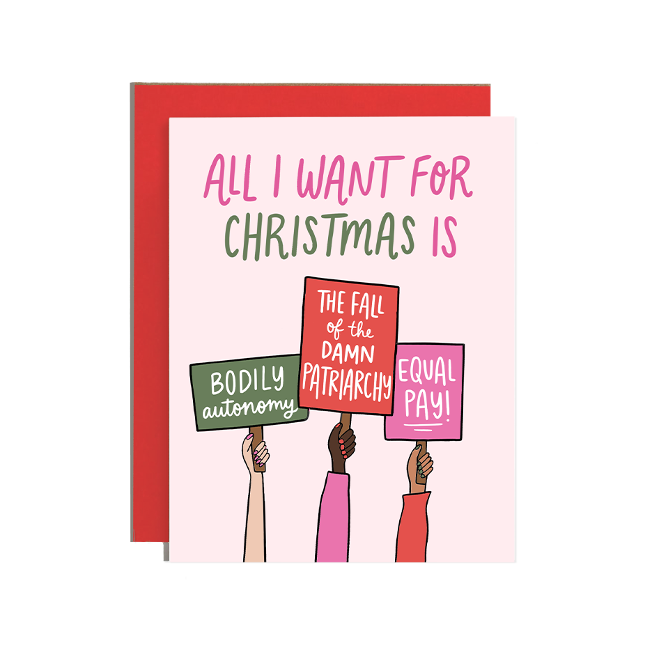 Feminist Christmas List Holiday Card