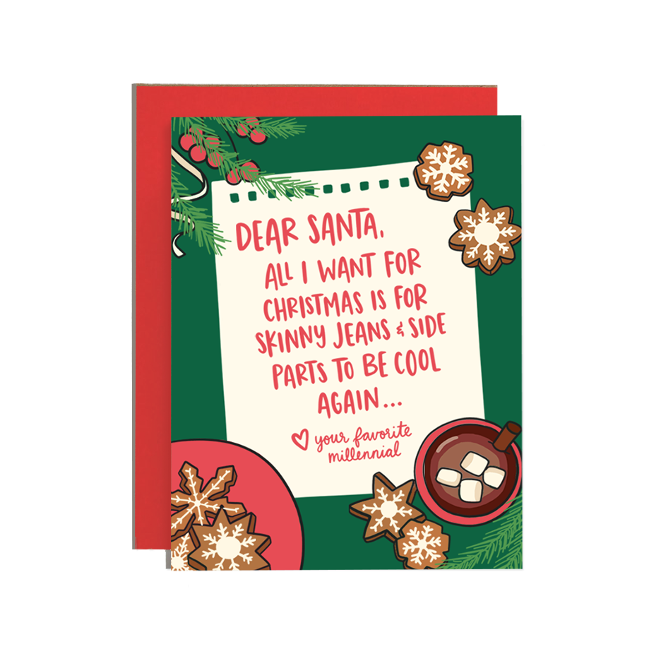 Dear Santa Millennial Holiday Card
