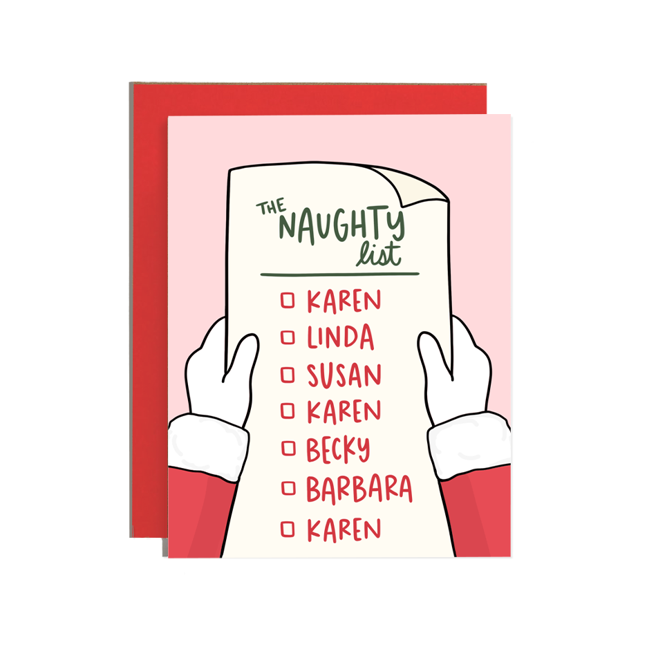 The Karen Naughty List Holiday Card