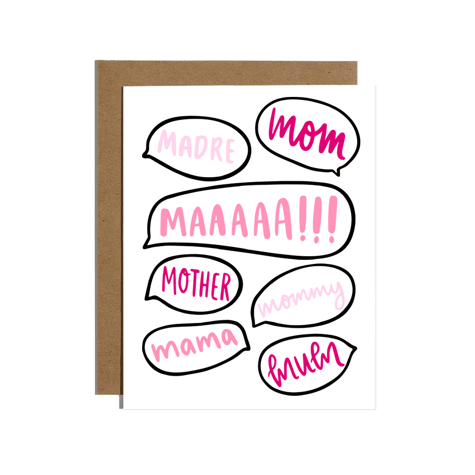 Mom Word Bubbles Card