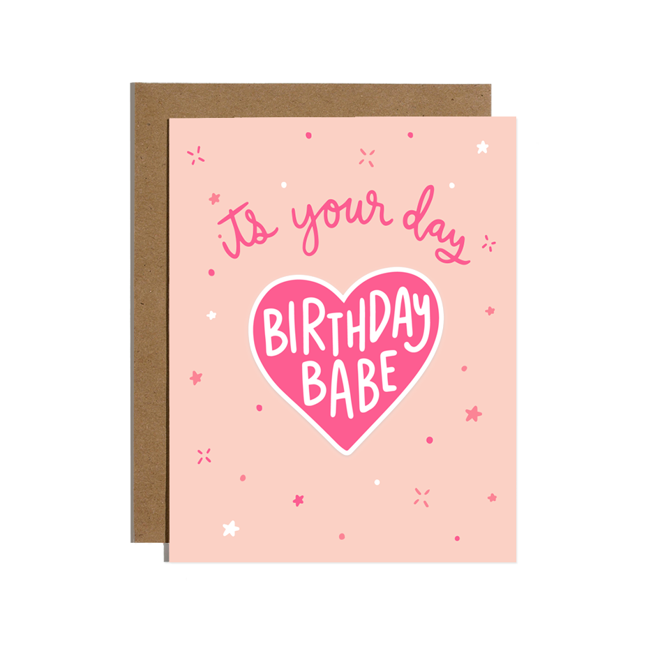 Birthday Babe Sticker Card