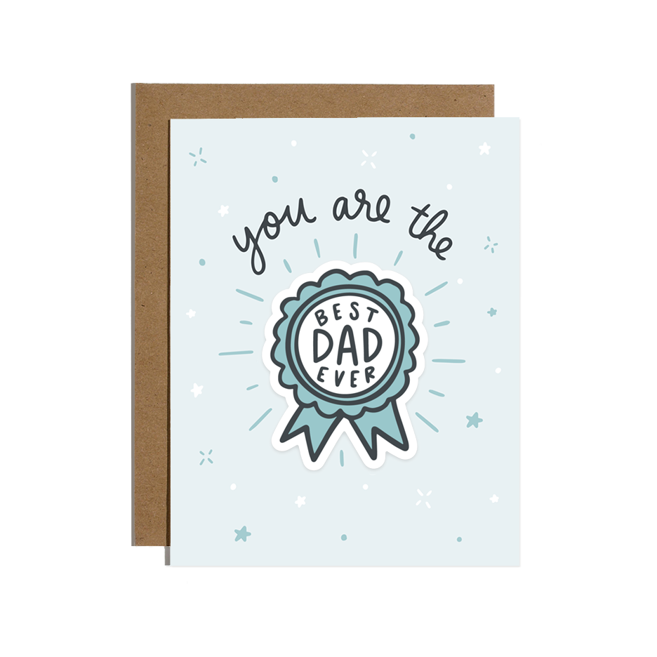 Best Dad Ever Sticker Card