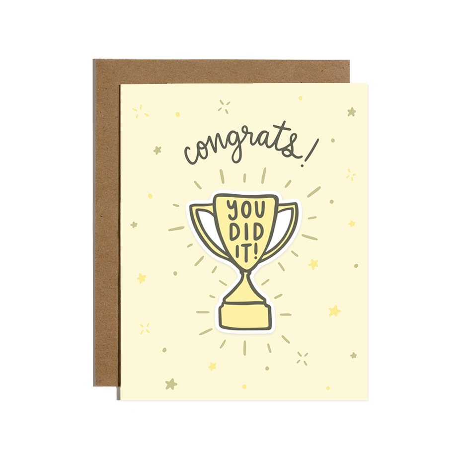 You Did It Sticker Card