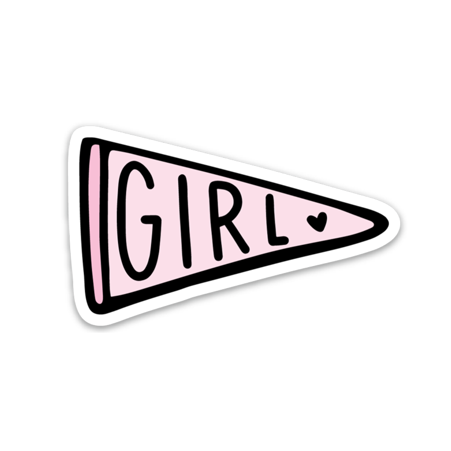 Girl Pennant Sticker