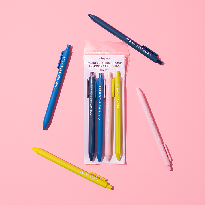 Passive Aggressive Corporate Lingo Jotter Pen Set