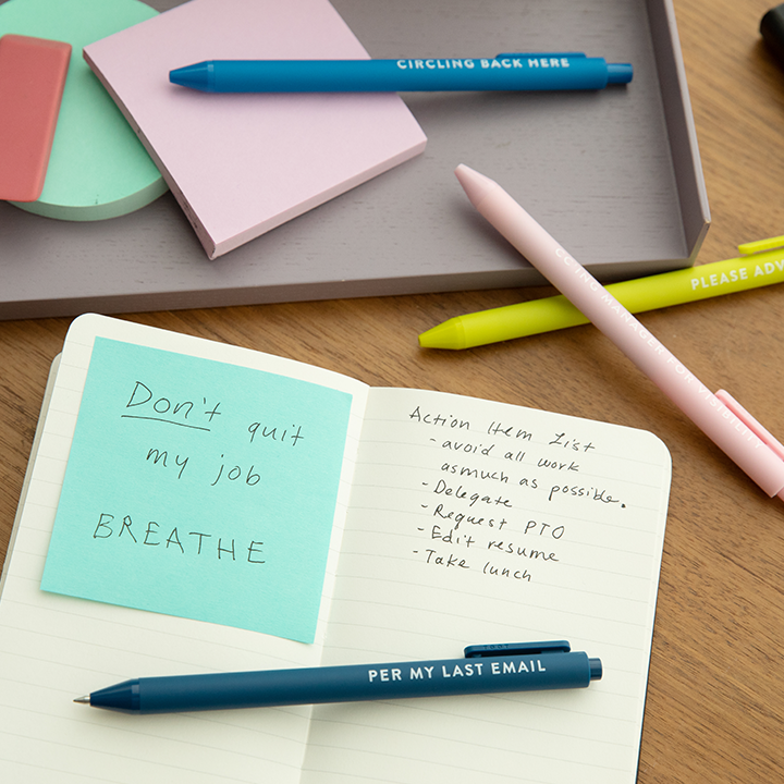 Passive Aggressive Corporate Lingo Jotter Pen Set