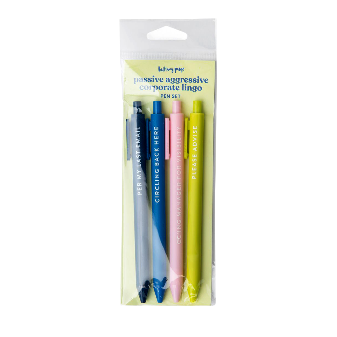 Passive Aggressive Corporate Lingo Jotter Pen Set