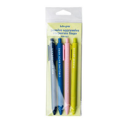 Passive Aggressive Corporate Lingo Jotter Pen Set