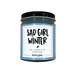 Sad Girl Winter Candle