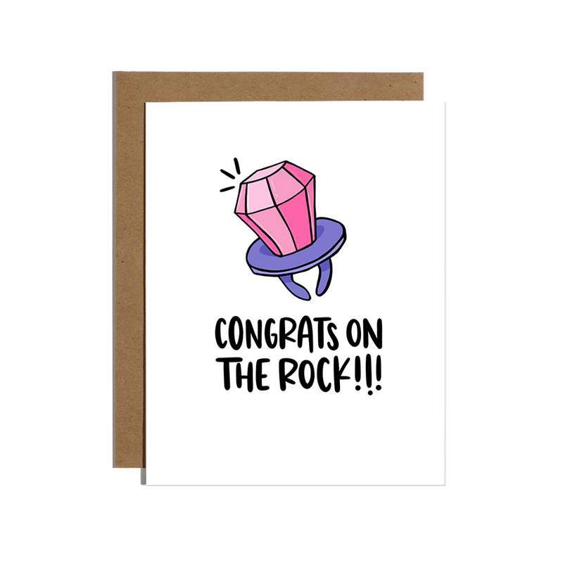 Candy Ring Lollipop Engagement Card