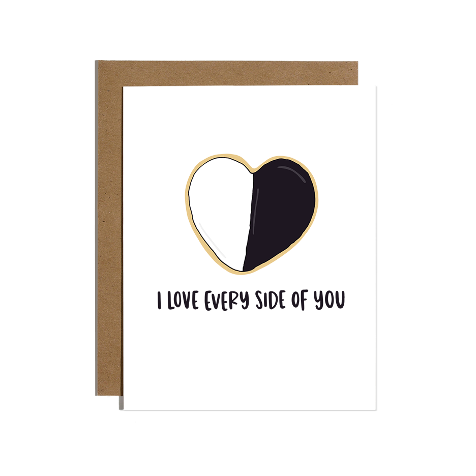 Black and White Cookie Love Card