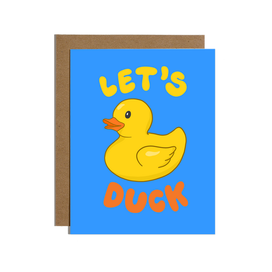 Let's Duck Rubber Duck Card