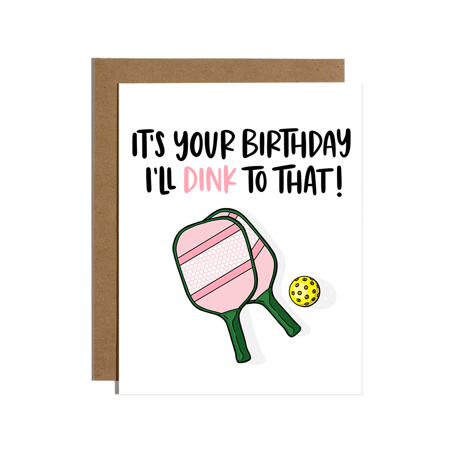 Pickleball Birthday Card