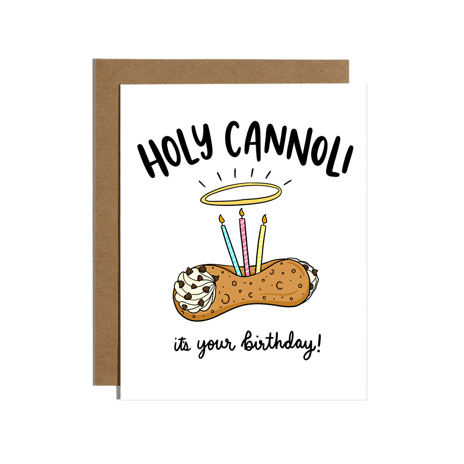 Holy Cannoli Birthday Card