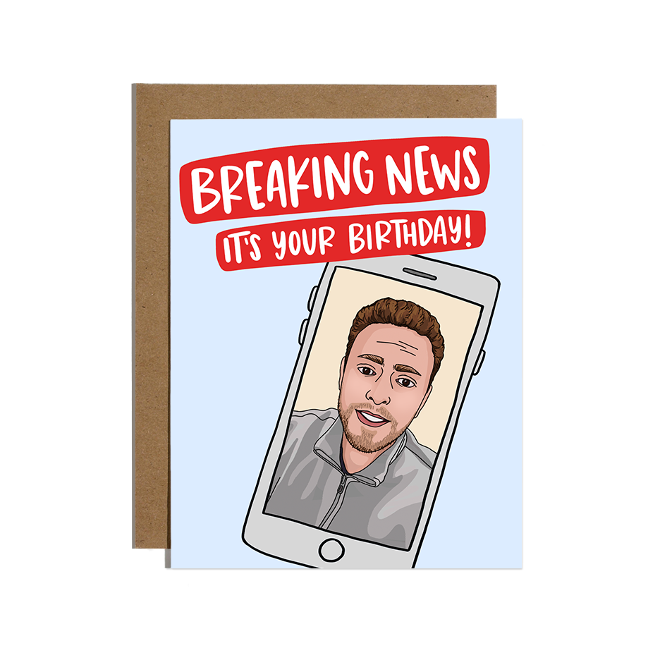 Aaron Parnas Breaking News Birthday Card